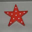 Marquee Light Star Shaped LED Plastic Sign-Lighted Marquee Star Sign Wall Dcor Battery Operated (Red)