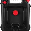 Performance Tool W4076 10-Quart Oil Drain Container, Deep Drain Well, Integrated Handle, Sealing Rubber Gaskets, Black