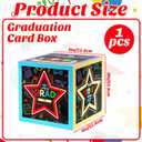 2 x Moonld 2026 Graduation Congrats Card Box Preschool Graduation Class of 2026 Card Boxes Holder for 2026 Grad Decorations Preschool Kindergarten Graduation Party Supplies Teacher Appreciation Gifts