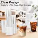 Lamosi 100 Pack 16 oz Clear Plastic Cups with Lids and Straws, Disposable Plastic Coffee Cups with Lids for Iced Coffee, Cold Beverages, Smoothies and To-Go Drinks