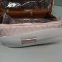 Travel Makeup Bag for Women, Large Capacity Cosmetic Bags for Girls, Compact Pouch Make up Organizer, Waterproof Toiletry Bag with Divider and Handle (Pink)