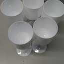 PLASTICPRO White Plastic Wine Glasses Set of 10 Elegant Wine Goblets Hard Plastic Wine Cups on Stem 12 Ounce