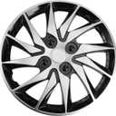 Hubcap Wheel Cover for Cars Silver and Black Auto Rim Accessory Durable Hub Case for Tire Refitting Fits Vehicles (Medium, Picture 1)
