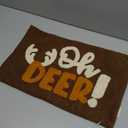 Embroidered Deer Christmas Pillow Covers 12x20, Cute Embroidered Throw Pillow Covers Christmas Decorations Holiday Pillows for Home Couch,Brown/Pumpkin