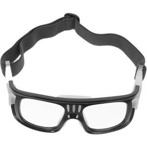 Luxshiny UV Resistant Shockproof Basketball Goggles with Adjustable Straps for Outdoor Sports Cycling Football Volleyball Protective Eyewear with Glare Lens and Windproof Frame in Black