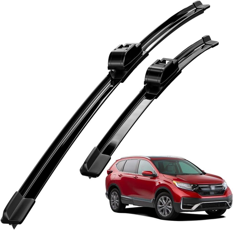 Compatible With Honda CR-V 5 4 6 3 2007-2025 Front Windshield Wipers Water Repellent in All-Seasons OEM Quality Set of 2 (Driver & Passenger Side) 26"+24"
