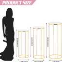 Bonastella Cylinder Stands for Party, 3PCS Cylinder Pedestal Stand, Cilindros Para Fiestas Cake Table Stand for Parties Metal Plant Stand Cylinder Tables for Parties Round Cylinder Stands for Party
