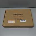 Flameless Candles,with Embedded Star String, Battery Operated Candles Flickering LED Pillar Candles with Remote Control and Timer, Home Decoration Add a Warm and Romantic Atmosphere, Set of 7 (Ivory)