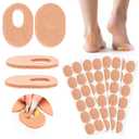 Callus Cushions 1/4" Thick Oval Soft Felt Self Adhesive Callus Corn Pads for Bottom of Foot, Toes,Heel Pain for Men Women Feet Care(48 Pcs,Nude)