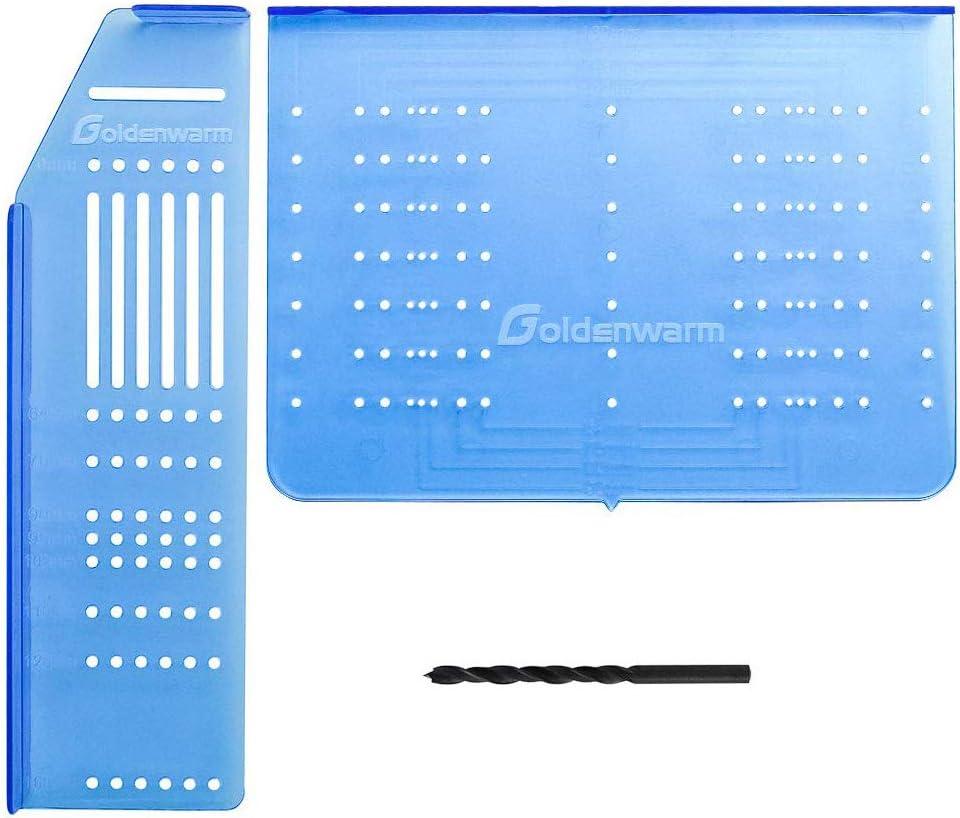Goldenwarm Cabinet Pull - 1 Pack - TM160 Cabinet Handle Drill Mounting Template (Blue)