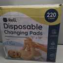 Reli. Disposable Changing Pads for Baby (220 Pack) | Disposable Diaper Changing Pads, 13" x 18" | Super Absorbent, Leak-Proof Liners | Waterproof, Quick Dry Underpads (Blue/White)
