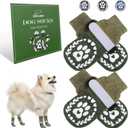 EXPAWLORER Dog Socks to Prevent Licking and Slipping, Summer Dog Shoes for Hot Pavement, Paw Protectors Boots for Hardwood Floors Anti-Slip, Dog Booties for Small Medium Large Senior Dogs, Green XS