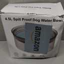 Decflow 1.2Gallon Dog Water Bowl No Spill, 4.5L Large Capacity Spill Proof Dog Bowls with Transparent Floating Disk, No Splash Slow Drinking Dog Bowl for Sloppy Messy Drinkers (Clear)