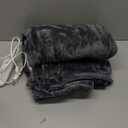 ESTINGO Electric Throw Blanket Heated Blanket Throw with 5 Heating Levels & 4 Hours Auto Off, 50"x60" Heated Throw Blanket with ETL & FCC Certification for Home Office, Machine Washable, Dark Gray