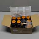 12 Sets Football Party Favors Football Mason Jar decoration Brown Green Plastic Bottle with Cards Stickers Senior Night Gifts for Team Favors Sports Party Decorations