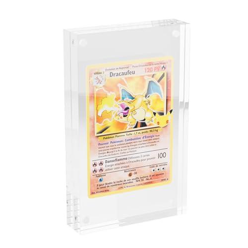 Leadiy Single Card Display Case, Transparent Card Display Clear Card Stands, 35PT Acrylic TCG Triple Cards Frames