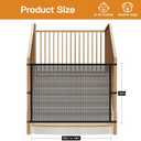 Dog Pet Mesh Gate Stairs - Baby Safety Barrier Gates for Stairway - No Drilling Puppy Gates for Indoor - Banister to Banister Baby Gates for Stairs