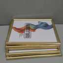 8x10 Picture Frame - Set of 5, Matte Gold 8 x 10 Photo Frame with High-Definition Glass, Modern 8x10 frame for Tabletop or Collage Wall, Perfect Christmas Frame