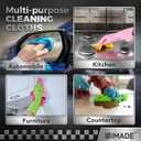 UNIMADE Microfiber Cleaning Cloth, 100PK Commercial Grade Work Rags Microfiber Towels for Cars Cleaning Rags Bulk Detailing Cloth for Automotive Bar Mechanic Restaurant Garage, 11.5"x11.5", Multicolor