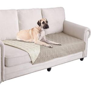 Ameritex Waterproof Dog Bed Cover Pet Blanket for Furniture Bed Couch Sofa Reversible (30x70 Inch (Pack of 1), Cream+beige)