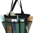 Mesh Shower Caddy Portable for College Dorm Room Essentials, 8-Pocket Large Shower Basket Tote Bag with 2 Handles for Toiletry, Bathroom, Beach, Camp, Gym