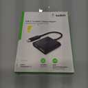 Belkin USB C to HDMI Adapter + USBC Charging Port to Charge While You Display, Supports 4K UHD Video, Passthrough Power up to 60W for Connected Devices, Compatible with MacBook, iPad, Windows