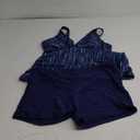 Yonique Women 2 Piece Flowy Tankini Swimsuits with Boyshorts V Neck Swim Tank Tops Bathing Suits Modest Swimwear 16W