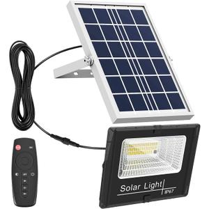 kakalights Solar Flood Light Outdoor Remote 6000K Bright White Floodlights Ip65 Waterproof Solar Power Security Light Auto On/Off Dusk to Dawnl for Yard, Gazebo, Shed, Barn.