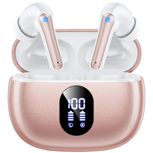 Wireless Earbuds, Bluetooth Ear Buds with Big Bass Stereo Sound, 48 Hours Playtime, Lightweight in-Ear Fit Earphones, IPX7, Hands-Free Calls with AI for iPhone, Android, Pad, Sports, Workout