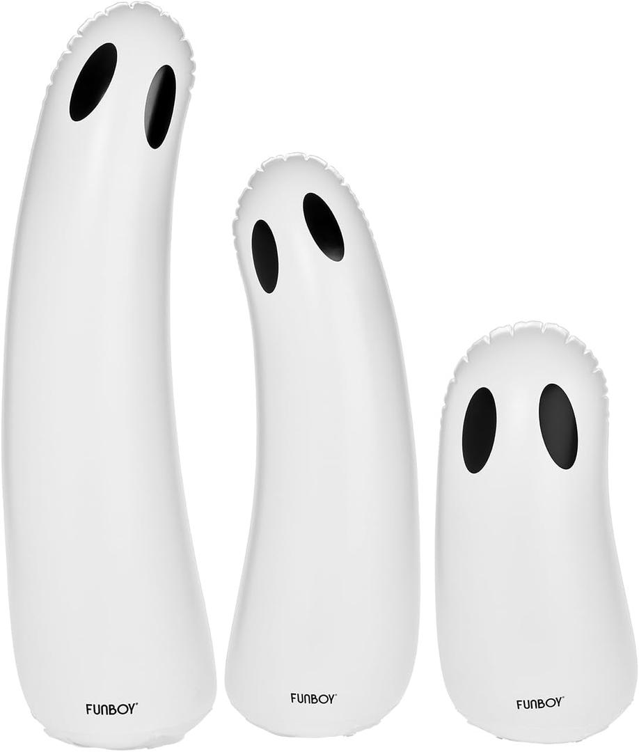 FUNBOY Standing Ghost Halloween Dcor (3 Pack)  Freestanding Indoor/Outdoor Spooky Decorations for Lawn, Porch, or Entryway