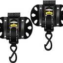 DREAMOTOR Retractable Ratchet Straps Compatible With 20152025 2026 Ford F150 F250 F350, 2PCS Retractable Tie Down Straps,10Ft Self Retractable Truck Bed Accessories, Bolt On Ratchet Straps Heavy Duty