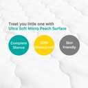Bassinet Mattress Pad Cover, Fits 20 x 32 Dream On Me Lotus, AMKE Baby Bassinet and QUTANIX Beside Sleeper, 2 Pack, Ultra Soft Waterproof Breathable, White and Grey