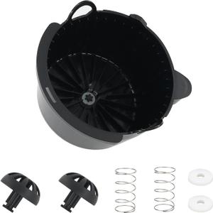 185774-000-000 Brew Basket with 2PCS Bottom Spring Loaded Stopper Kits Replacement for Mr Coffee Maker Replace Parts 112435-000-000, 112435000000, 112435 000 000