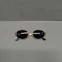 livho 2025 Trendy Oval Sunglasses - Stylish Polarized Shades for Everyday - Retro Metal Frames (Grey/Gold)