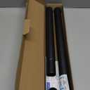 Closet Rods for Hanging Clothes, 17 to 39 Inches Stepless Adjustable Metal Closet Rod, 1.3 Inches Heavy Duty Clothes Hanging Rod for Closet Wardrobes Laundry RV, Black