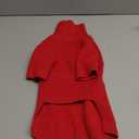 Queenmore Dog Sweaters for Medium Dogs, Waffle Knit Doggie Sweater with Long Sleeve, Dog Sweaters for Medium Dogs, Cat Christmas Sweater, Red M