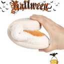 Slippers for Women Men Warm Fuzzy Cozy Slippers Anti-Slip House Indoor Outdoor Shoes (White)