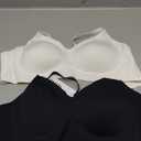 Vertvie Wireless Bras for Women Full Coverage Supportive Seamless Bralettes No Underwire Push Up Comfort Soft T-Shirt Bra, Size M