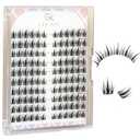 Gekinye Manga Natural Lash Clusters - Wispy Eyelash Clusters 8-13mm D Curly DIY Individual Lashes with Soft Thin Band, 120pcs