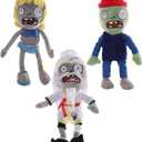 JHESAO 3PCS Plants and Zombies Plush Toys Normal Zombies PVZ Plushies 1 2 Stuffed Soft Doll Zombies New