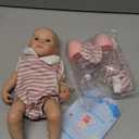 13 inch Full Silicone Reborn Baby Doll, Realistic Real Eye Open Baby Girl Doll, Newborn Toddler for Ages