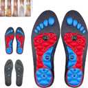 Massage Insoles,Foot Massage Insoles for Women Men (Blue, M(40~43))