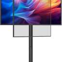 AX WABER TV Floor Stand for 13-50 inch Screens Holds up to 77lbs, Tilting and Height Adjustable Monitor Floor Stand Mount,Tall Standing TV Stand for Bedroom, Dorm Room, Office, Max VESA 200x200mm