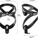 GEMFUL 24oz Bike Water Bottle Holder Combo 2 Pack (Green Black+Black White) | Squeeze Design, Bpa-free, Leakproof, Fits Mtb Mountain Road Bicycle Cycling, Commuting & Gym, Workout, Pull Top Lid