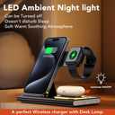 3 in 1 Charging Station for iPhone 17 - Wireless Charger for Apple Devices for iPhone 17 16 15 14 13 12 11 Pro Max - Foldable Wireless Charging Station Dock Stand for Apple Watch Series & AirPods (Black)