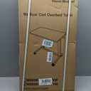 Vaunn Medical Adjustable Overbed Bedside Table with Wheels (Hospital and Home Use) (Black)