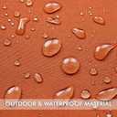 MIULEE Pack of 2 Outdoor Waterproof Pillow Covers Decorative Farmhouse Throw Pillow Covers Square Solid Color Couch Pillow Covers for Patio Tent Bed Sofa Living Room 18x18 Inch Burnt Orange