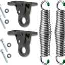 SwingMate Porch Swing Hanging Kit - 750 Lbs. Capacity - Proudly Made in The USA - Patented Heavy-Duty Suspension Swing Hangers and Springs for Hammock Chairs or Ceiling Mount Porch Swings - (Chrome)
