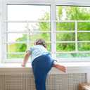 Fixed Window Safety Guard 14x 38 Adjustable Width Prevents Accidental Falls, Non-Egress, Tamper Resistant Screws Included, White, Single Pack