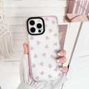 NITITOP Compatible with iPhone 14 Pro Max Case Cute Clear for Women Girls Colorful Love Heart Pattern Ultra Slim with Bumper Protector Soft TPU Anti-Yellow Protective Cover - Light Pink